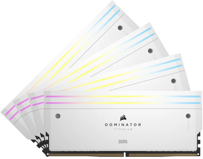 Оперативная память Corsair DDR5-6400 65536MB PC5-52800 (Kit of 4x16384) Dominator Titanium White (CMP64GX5M4B6400C32W)