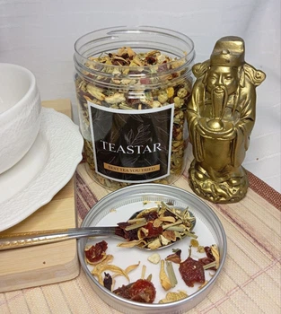Чай Tea Star Альпийский луг в баночке (60 грамм чая) травяная смесь с добавками рассыпной 60г MED000350