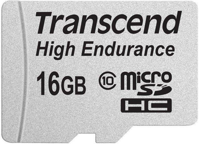 Карта памяти Transcend microSDHC 16GB Class 10 High Endurance + SD адаптер (TS16GUSDHC10V)