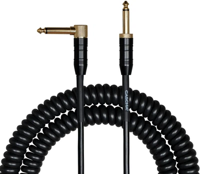 Кабель инструментальный Cascha CCA-G2BK6 (Advanced Line Guitar Cable Curly, Black, 6 м)