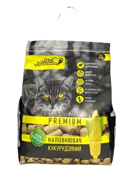 Кукурузный комкующий наполнитель для кошачьего туалета Мой Любимчик PREMIUM natural 7 л (4820276110014)