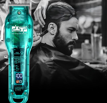 Портативная машинка для стрижки волос DSP на аккумуляторе с насадками PSD-900-Turquoise