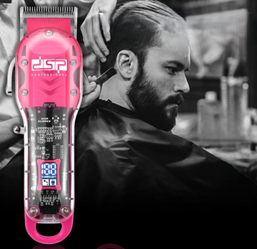 Портативная машинка для стрижки волос DSP на аккумуляторе с насадками PSD-900-Pink