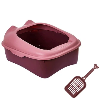 Туалет для кішок з лопаткою Taotaopets 268802 лоток для котів 40*30*20 cm Pink