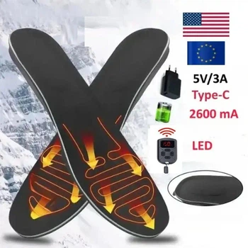 Устілки з підігрівом та потужним акумулятором на пульту "Inkon premium turbo 2600 ortholite led" fast charging 3A, розмір L 41-46