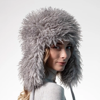 Шапка ушанка LuckyLOOK ЛЕВКО One Size Серый (542-112)