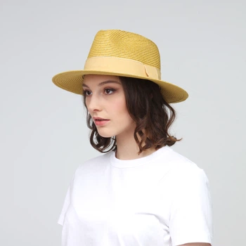 Шляпа женская федора 376-725 LuckyLOOK OneSize Желтый