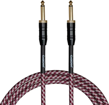 Кабель інструментальний Cascha CCP-G2SRD3 (Professional Line Guitar Cable, Tweed Red, 3 м)