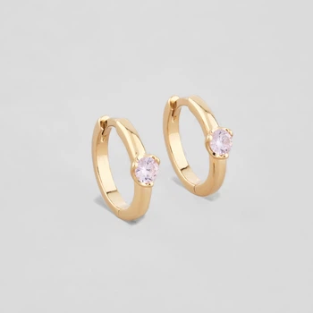 Срібні сережки з позолотою Minimal 21189п-pink