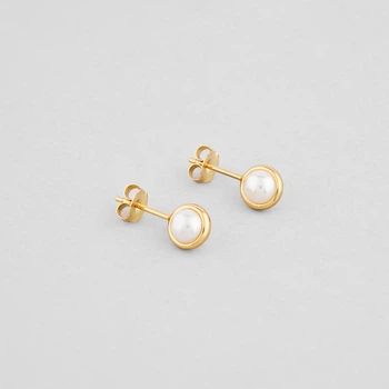 Серебряные серьги с позолотой Minimal DE7527