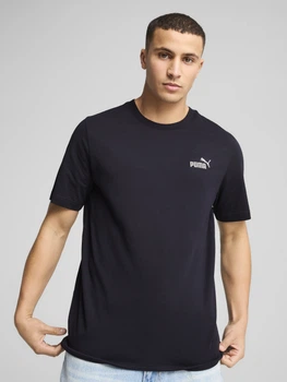 Футболка бавовняна довга чоловіча Puma Ess Small No. 1 Logo Tee 68253416 L New Navy (4067983301056)