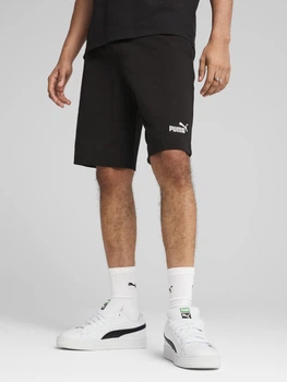 Шорти бавовняні довгі чоловічі Puma Ess No. 1 Logo Jersey Shorts 10'' 68260001 S Black (4067983609121)