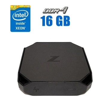 Неттоп HP Z2 Mini G3 USFF / Intel Xeon E3-1225 v5 (4 ядра по 3.3 - 3.7 GHz) (аналог i5-6500) / 16 GB DDR4 / 256 GB SSD M.2 + 500 GB HDD / Intel HD Graphics P530 / WiFi б/у