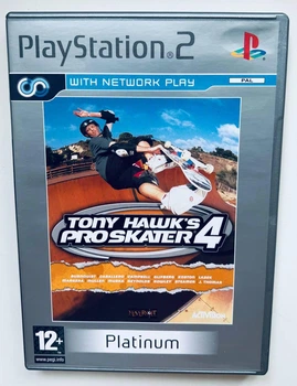 Tony Hawk's Pro Skater 4 Platinum, английская версия - диск для PlayStation 2, Б/У