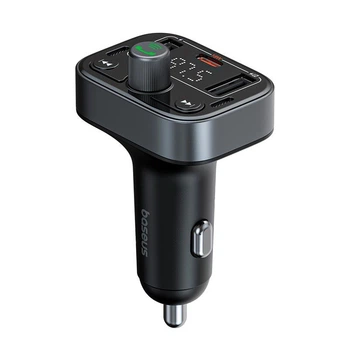 FM-трансмітер Baseus 2хUSB/Type-C PD Bluetooth5.3 модулятор S-09 Pro (C10762200113-00)
