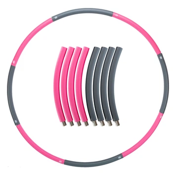 Обруч массажный хула хуп Hula Hoop SP-Planeta 6023 диаметр 91см Pink-Grey