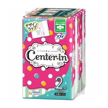 UNICHARM Center-In Soft and Fluffy Day Use гігієнічні прокладки 21 см, 20 шт х 2