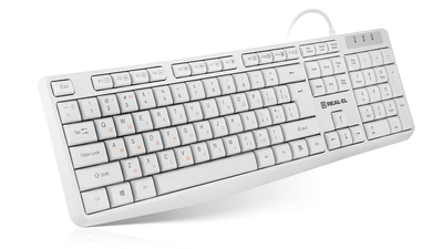 Клавиатура REAL-EL RK-513 мультимедийная USB белая