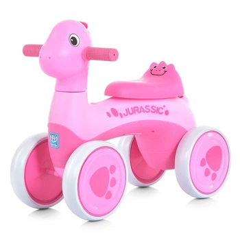 Детский первый беговел Bambi Jurassic колеса 6" музыкальный пластиковый розовый M 5853E