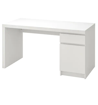 Компьютерный стол MALM 140x65 см IKEA 602.141.59 белый