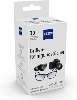 Влажные салфетки для очков и оптики Zeiss 30 шт в коробке