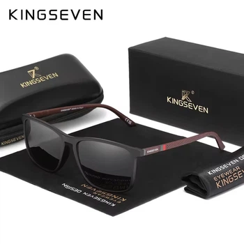 Мужские поляризационные солнцезащитные очки KINGSEVEN 7365 Red Gray