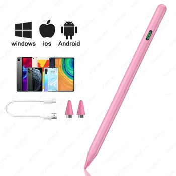 Універсальний стилус сенсорна ручка Stylus pencil для Android Windows IOS Apple цифровий рожевий