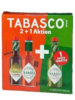 Набір соусів Tabasco асорті гострих смаків 3 по 60 мл