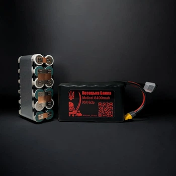 Акумулятор для FPV (ФПВ) дрону 6s2p Li-Ion Molicel P42A, 8400mAh