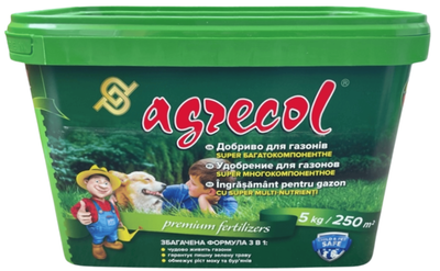 Удобрение Agrecol для газона Super многокомпонентное 5 кг (2018040431)