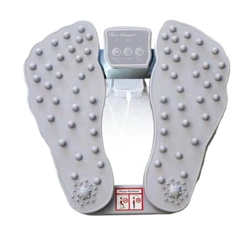 Массажер для ног акупунктурный Plantar Acupoint Massager, портативный электрический вибромассажер для снятия усталости и напряжения стоп с акупунктурными точками и 2 уровнями вибраций Серый, DT-443