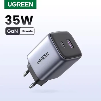 Сетевое зарядное устройство Ugreen Nexode 35w GAN PD USB-C+USB-A