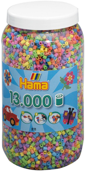 Набір бісеру для термомозаїки Hama Pastelmix 211-50 midi 13000 елементів (0028178211509)