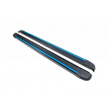 Боковые пороги Maya Blue (2шт., алюминий) Erkul на PEUGEOT e-2008, brr399