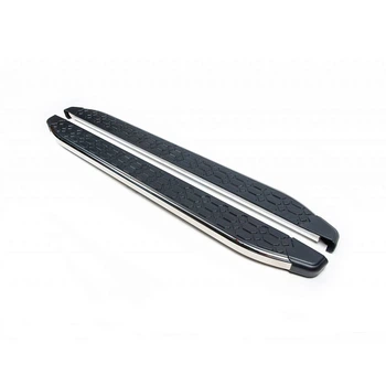 Боковые пороги BlackLine (2шт., алюминий) Omsa Line на PEUGEOT e-2008, bkl183