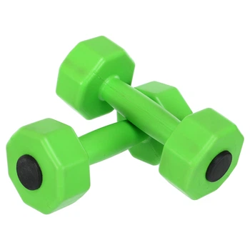 Гантели TA-9820-2 Champion 2х2кг для фитнеса пластиковые. light green