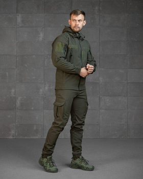 Тактичний костюм SoftShell на флісі 2XL олива (89883))