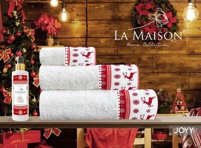 Подарочный набор полотенец с духами La Maison 30х50см+50х90см+70х140см 000303755