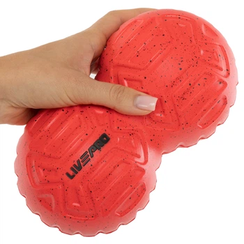 Мяч массажный двойной для МФР и самомассажа Duoball LivePRO Peanut massage ball LP8509