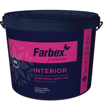 Фарба акрилова високоякісна Farbex Interior 4.2 кг