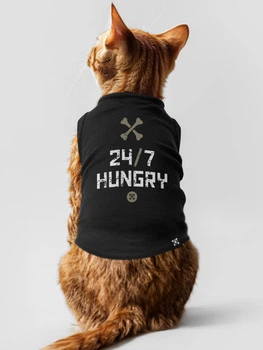 Майка для котов DubAnimals 24-7 Hungry Черный L (24H-CS-B-L)