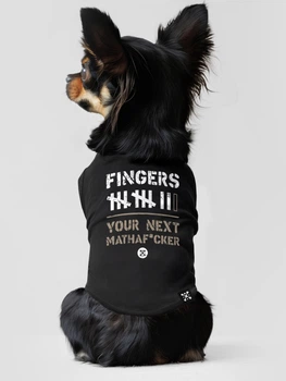 Майка для собак DubAnimals Fingers Черный M (FNG-DS-B-M)