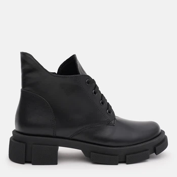 Жіночі демісезонні черевики шкіряні низькі PARADIZE SHOES EC-200 36 23.5 см Чорні (ROZ6501022006)