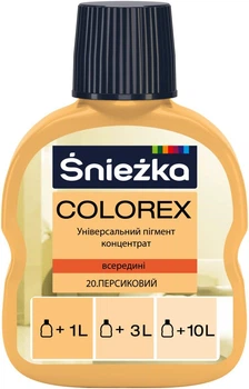 Краситель Sniezka COLOREX №20 (персиковый) пигментный концентрат 100мл