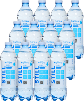 Упаковка води питної природної Aqua Миргород Still негазована 0.5 л х 12 пляшок (4820010772850)