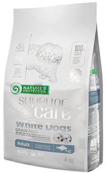 Сухий корм для собак Nature's Protection Superior Care White Dogs Grain Free Adult Small and Mini Breeds з білою рибою 4 кг (4771317478832)