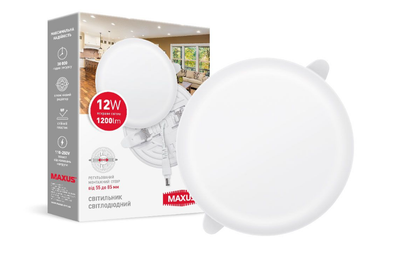 Світильник світлодіодний 12 W MAXUS SP Adjustable 4100K Circle
