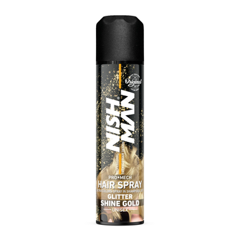 Спрей для волос окрашивающий NISHMAN Hair Coloring Spray Pro-mech SHINE GOLD золотой с блеском 150 мл