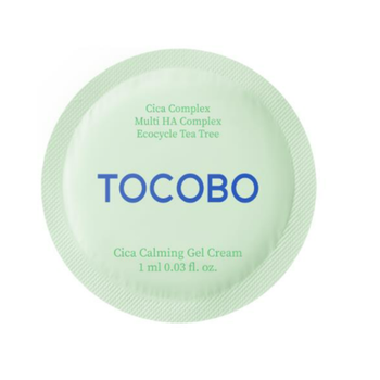 Успокаивающий крем-гель для лица с экстрактом центеллы Tocobo Cica Calming Gel Cream пробник 1 мл