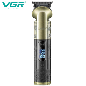 Тример VGR V-296 4 насадки/1200mAh/LED display/IPX6/Black/Gold (00000009022)